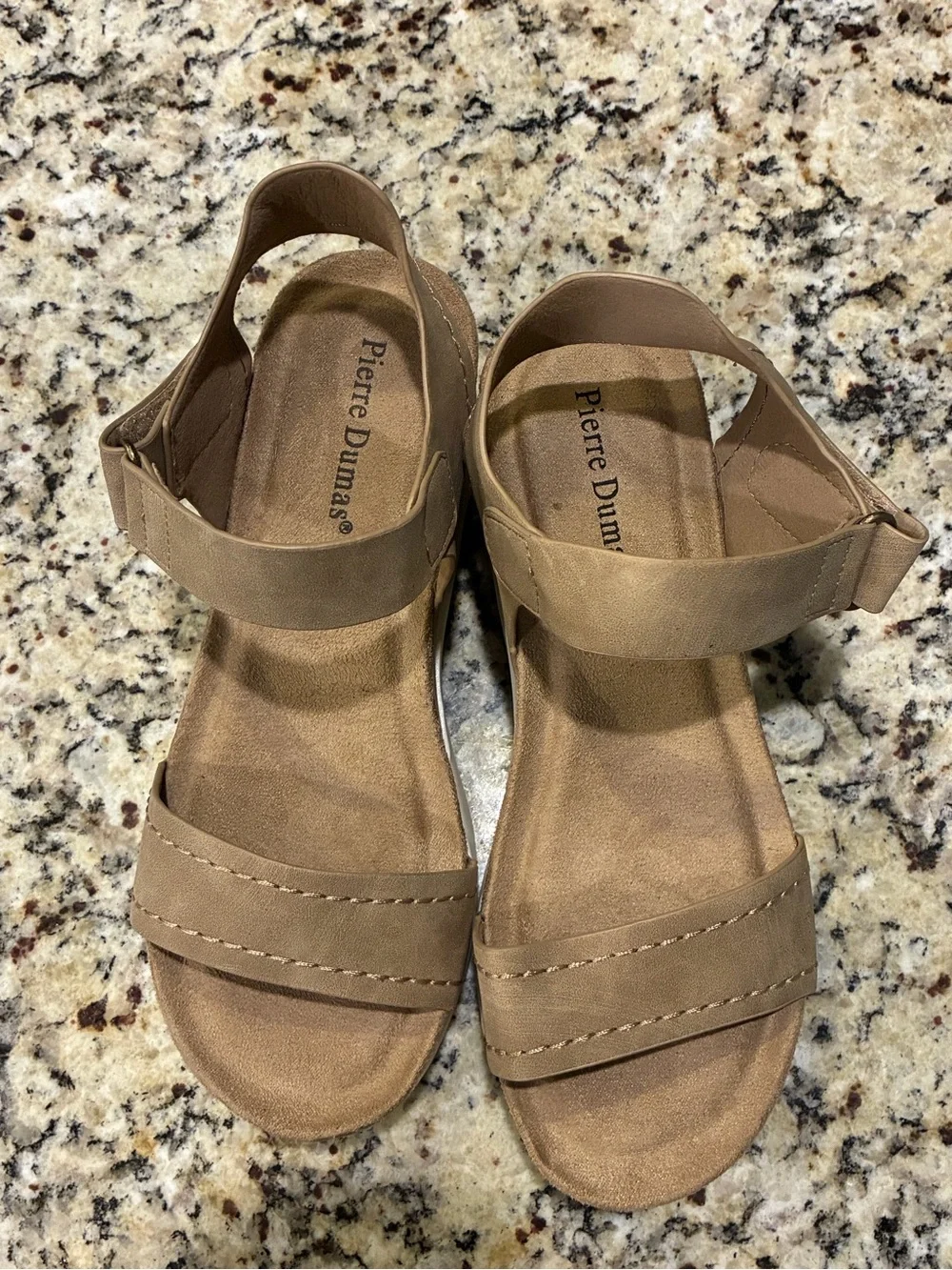 Women’s Taupe Wedge Sandals - Comfortable Platform Heel